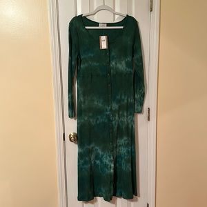 Anthropologie- t.la tie dye button up blouse